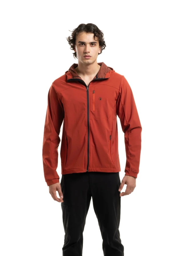 Yakamoz Kapüşonlu Mont Kiremit