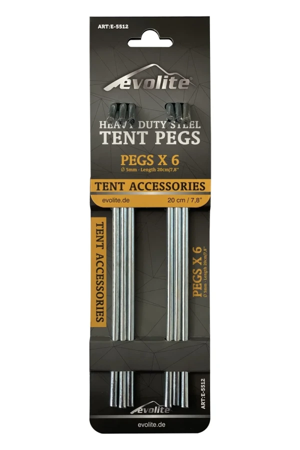 Evolite Çelik Çadır Kazığı 20cm 6 Adet