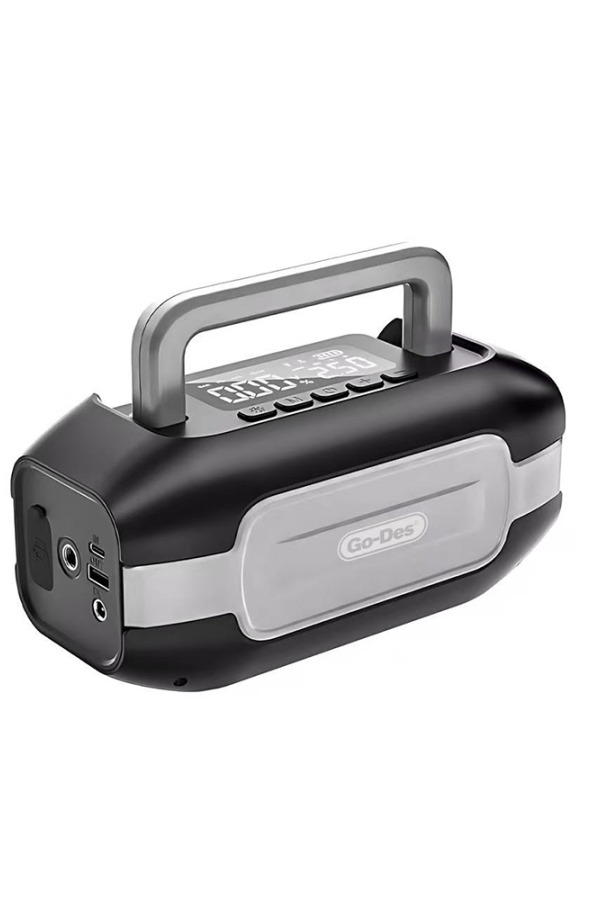 Go-Des GD-B636 LED Işıklı Araç Akü Acil Durum Takviye Güç Kaynağı ve Hava Kompresörü 10000mAh