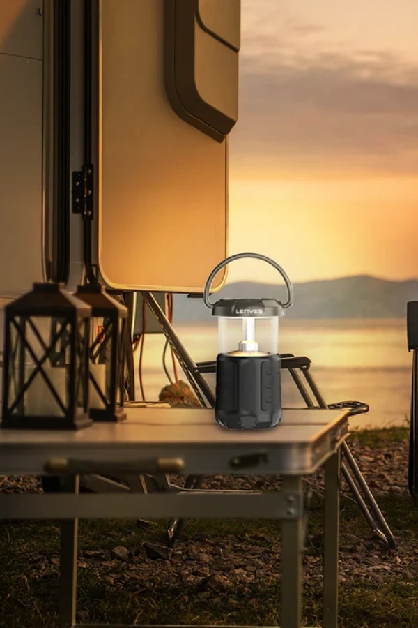 Lenyes S230 Kamp Gece Lambalı Bluetooth Speaker | 6 Saat Pil & 3 Işık Modu